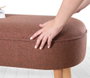 Atelier Del Sofa Puf de Lino Rojo Claret